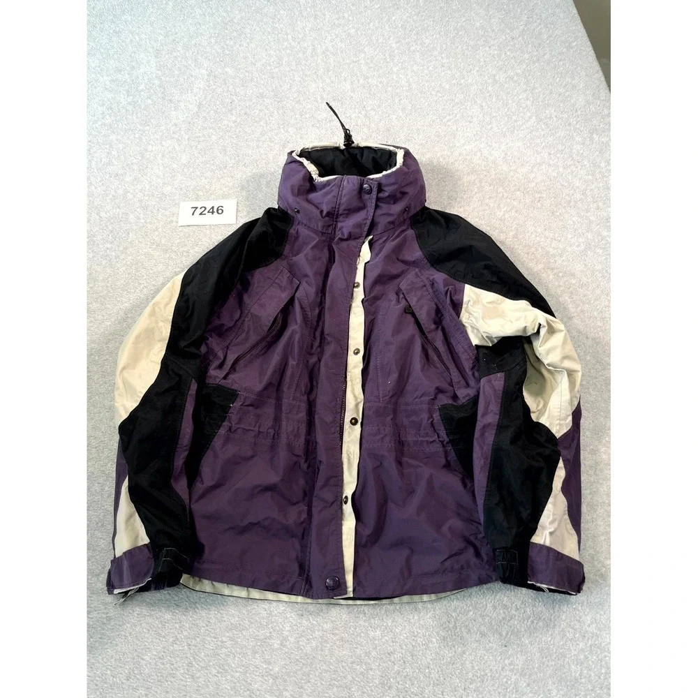 Columbia Omni-Tech Waterproof Jacket Womens Large Multicolor Mesh Lined Full Zip